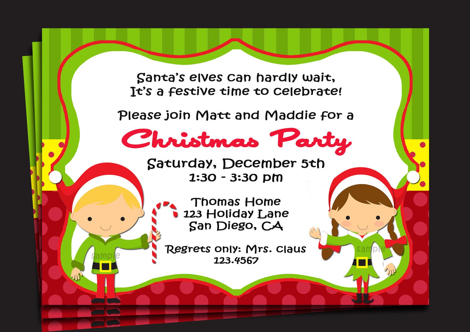 Kids Christmas Party Invitation Templates â Fun For Christmas